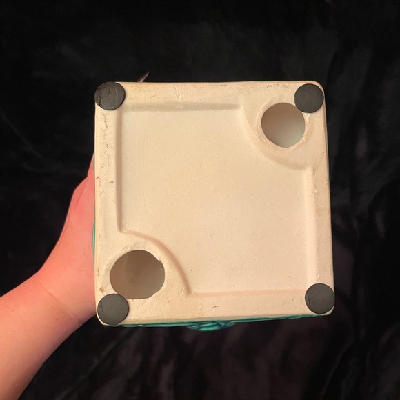 Rare Vintage 1980’s MCM Ceramic Teal Blue Owl Statue - Picture 7 of 9